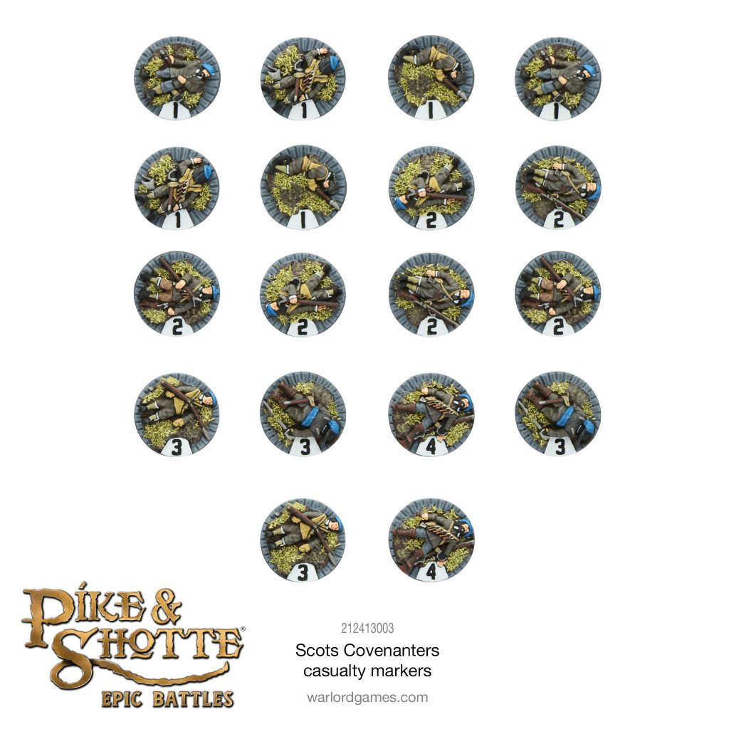 Pike & Shotte Epic Battles –  Scots Covenanters casualty markers