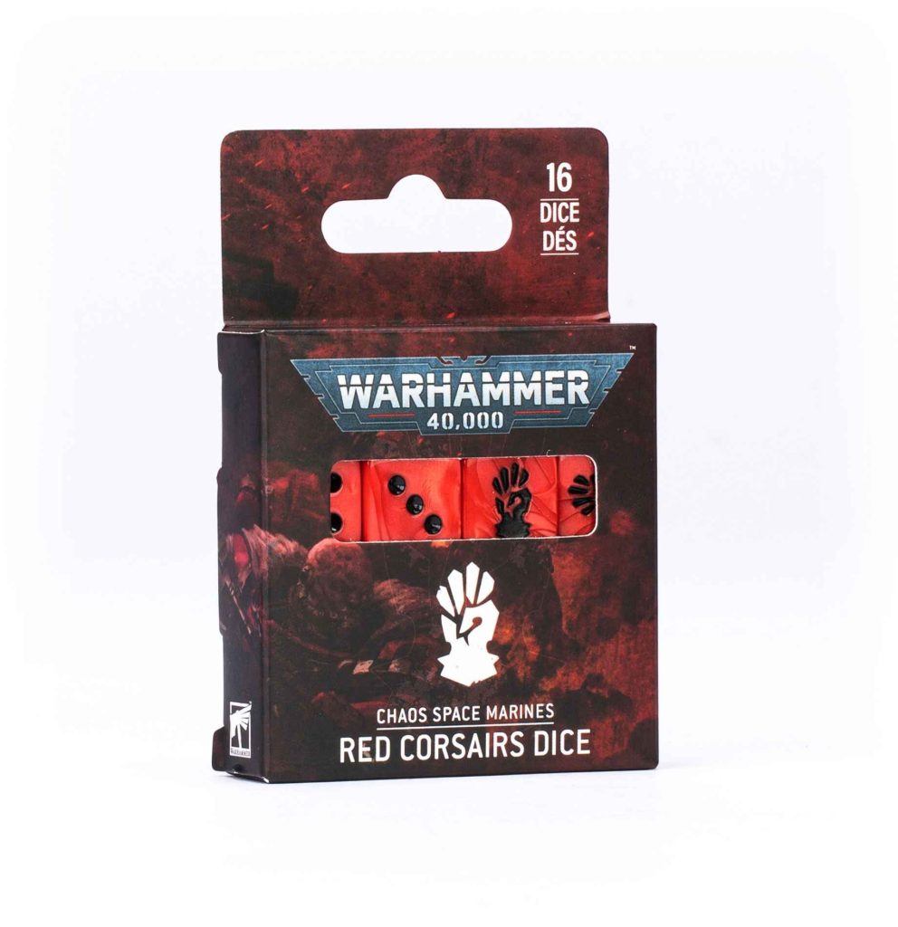 chaos space marines: red corsairs dice