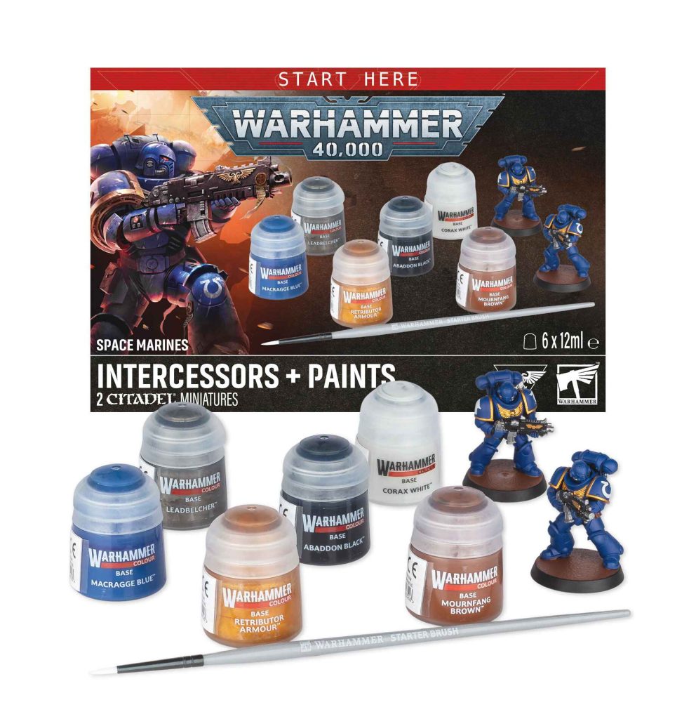 warhammer 40000: space marine intercessors + paints (english)