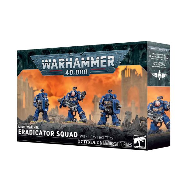 space marines: eradicator squad with heavy bolters